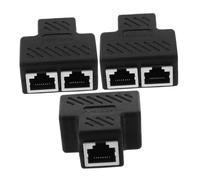 DIYEAH 3 Piezas Adaptador Divisor de Ethernet Conector Splitter Alta Dual para Extensión de Dispositivos Compatible con LAN