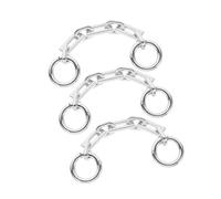 DIYEAH 3 Piezas Extensión de Cadena Metálica para Bolso con Cierres Dobles Prolongador de Correa para Bolso Accesorio para Mochila