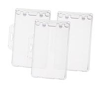 DIYEAH 3 piezas Fundas de Tarjetas Identificativas Protector de Abs Transparente para Id Resistentes y Prácticas para Empleados y Estudiantes
