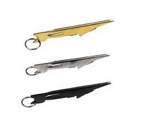 DIYEAH 3 Piezas Herramientas de Atado de Nudos para Anzuelos de Pesca Limpiador de Ojos de Anzuelo Dispositivos Prácticos para Atar Rápidamente Líneas de Pesca Colores Dorado Gris y Negro