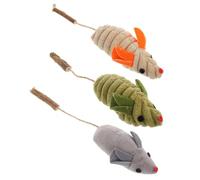 DIYEAH 3 Piezas Juguete de Peluche para Gato Interactivo Hierba Gatera | Ratoncito de Actinidia Polygama, Ligero y Fácil de Guardar, Juego Interior para Felinos Pequeños