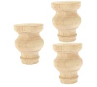 DIYEAH 3 Piezas Patas De Los Muebles Pies Piernas Pie Reemplazo Patas De Sofá De Repuesto Forma Pata De Mueble Viviendo Pata De Mueble De Madera Partes del Sofá Caqui Madera