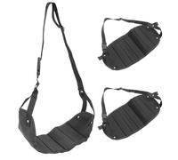 DIYEAH 3 Piezas Reposapiés Avión Hamaca Ergonómica Portátil Ligera para Viaje y Oficina Soporte Piernas Negro Compacta Fácil Transporte