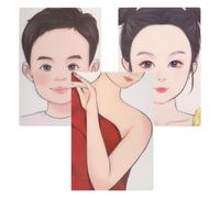 DIYEAH 3 Plantillas Reutilizables para Pintar la Cara de Plástico, Fáciles de Limpiar Forma Realista de Rostro Humano para Actividades de Pintura Facial y Celebraciones