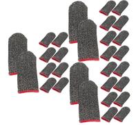 DIYEAH 3 Series De Juego Mangas Sudor Antiestático Cubrir Móvil Guantes De Compresion Protector De Pulgar Empuñaduras De Pulgar Manga Del Pulgar Fibra De Plata Negro 10 Piezas*3