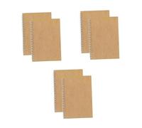 DIYEAH 3 Series Libro Del Plan De Tiempo Estrella Pequeños Cuadernos Bloquear Computadora Portátil Forrado Cuadernos Para La Escuela Cuadernos Para El Trabajo Light Brown 2 Piezas X 3