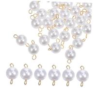 DIYEAH 30 Piezas Dijes Perlas Imitación Colgantes Joyería Complementos Bisutería
