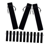 DIYEAH 30piezas Bolsa De Lápices De Tela Cordón De Estuches De Bolígrafo Pequeños De Flanela Accesorios De Oficina y Escuela Diseño Duradero y Elegante