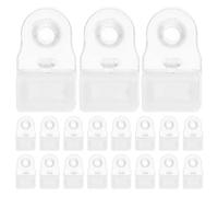 DIYEAH 35 clips de retención de vidrio con tornillos para espejos de armario, sujetadores de abrazadera de vidrio para puertas de gabinetes, armarios, paneles de espejo.