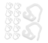 DIYEAH 36 Piezas Ganchos de Cortina de Plástico Blanco de Ganchos para Plisado y Pinza Antideslizante Accesorios para Cortinas Puertas y Ducha Diseño Seguro y Protección de Telas