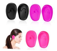 DIYEAH 3pares Orejeras Antimanchas para Peluquería Protectores Auditivos Resistentes Manchas para Tintes de Cabello Uso Profesional Salones Incluidos