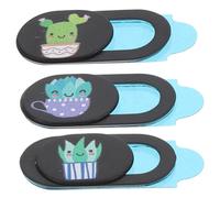 DIYEAH 3piezas Cubierta Deslizante para Cámara Web Protector Privacidad Ultrafino para Laptop Tablet y Teléfono Diseño Divertido De Cactus Cartoon Fácil De Deslizar y Seguro contra Intrus