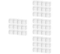 DIYEAH 4 Juegos Caja De Almacenamiento Cuadrada Agarradores Dulce Juego De Croquet Tapa Repicar Micelar Cesta De Mimbre Para Macetas Cestas De Mimbre Con Asa Pre Pd Transparent 12 Uds * 4