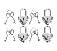 DIYEAH 4 Juegos Candado Forma de Corazón Ligero para Parejas Unidades para Deseos y Recuerdos Viajes Bodas y Aniversarios Diseño Romántico y Práctico para Colgar Lugares Turísticos