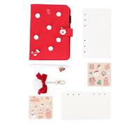 DIYEAH 4 Juegos diario de navidad diario de niña diario de gratitud para mujeres kit de álbum de recortes libretas cuaderno scrapbooking diario para niñas chica navidad diario metal. rojo