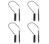 DIYEAH 4 Lápices Táctiles Capacitivos Negros de Alta Sensibilidad para Portátiles y Tabletas, con Diseño de Plástico, Ideales para Dibujo Detallado y Uso Profesional