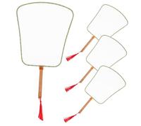 DIYEAH 4 Piezas Abanicos de Seda Decorativos Diy para Pintura y Manualidades de Verano para Entusiastas del Arte