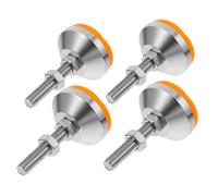 DIYEAH 4 Piezas Ajustar pies Antideslizantes niveladores universales nivelador de Muebles Ajustable Tapa de pie Fijo Fin Patas niveladoras de Muebles Equipo duela ser Acero Carbono