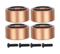 DIYEAH 4 Piezas Almohadillas Estabilizadoras de Aluminio Dorado para Tablas de Cortar con Patas Elevadas y Soporte Antideslizante, Ideales para Cocina y Proyectos DIY