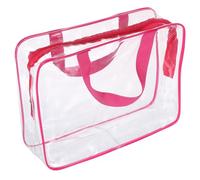 DIYEAH 4 piezas Bolsa de Almacenamiento para Juguetes PVC Transparente Resistente con Cremallera para Bloques Rompecabezas Libros y Mini Modelos Organizador Portátil