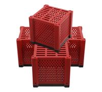 DIYEAH 4 Piezas Caja de Filtro para Acuario Material de Filtro Versátil, Color Rojo y Fácil Instalación, Adecuado para Estanques y Bebederos de Caballos
