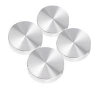 DIYEAH 4 Piezas Discos de Aluminio Redondos Mesas de Vidrio de Accesorios Mesas de Conexiones Estables y Versátiles Instalación Adaptadores de Aluminio Muebles