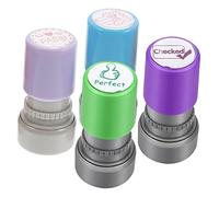 DIYEAH 4 piezas Educativos de Plástico para Maestros Estampadores Coloridos para Recompensas el Aula para Estudiantes Motivación Infantil y Comentarios Inglés