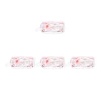 DIYEAH 4 Piezas Estuche Transparente De Arenas Movedizas Hacer Cuchillería Ratón Moneda Frío Felpa Bolsa De Maquillaje Estuche De Lápices Tapa Bolígrafo Vacío Mini De Polivinilo
