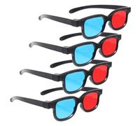 DIYEAH 4 Piezas Gafas de Plástico para Televisión y Adecuadas para Hombres y Mujeres