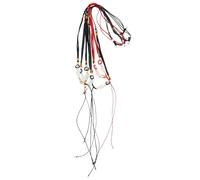 DIYEAH 4 Piezas Lanyard de Ocarina con Perlas Cordón Multifuncional para Colgantes Cuerda de Collar para de Ocarina Colores Negro y Verde