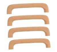 DIYEAH 4 Piezas Manijas Arco de Madera sin Acabado con Tornillos para Muebles Armarios y Gabinetes de Cocina