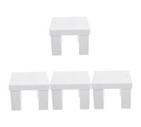 DIYEAH 4 Piezas Mini Taburete de Madera Natural Pequeño para Fotografía Recién Nacido, Accesorio Decorativo Versátil para Estudio Fotográfico y Hogar, Banco Compacto para Sesión de Fotos