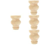 DIYEAH 4 Piezas Patas De Los Muebles Piernas Patas del Sofá Pies De Muebles Pie Reemplazo Viviendo Forma Pata De Mueble Partes del Sofá Pata De Mueble De Madera Madera Caqui