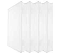 DIYEAH 4 Piezas Plastic Document Box File Organizer With Buckle For Office School Craft Transparent Storage Bin For Letters Papers And Projects Space-saving Design