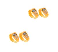 DIYEAH 4 Piezas Reloj Calculadora para Portátil Naranja y Fácil de Usar Regalo de Cumpleaños para Aprendizaje Matemático