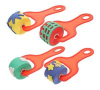 DIYEAH 4 Piezas Rodillos de Esponja para Pintar Estampadores Multipropósito para Manualidades Cepillos para Dibujo y Pintura Acrílica Acuarela y Gouache de Accesorios de Arte Infantil