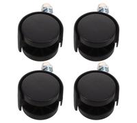 DIYEAH 4 Piezas Rueda de Repuesto para Calefactor de Aceite M8, Base | Accesorio con Rotación 360 Grados, Hierro y Plástico, Uso en Dormitorio, Negro