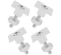 DIYEAH 4 piezas Soporte de Panel Solar de Aluminio Kit de Abrazaderas con Tornillos para Instalación Techo Metálico y Techo para Energía Solar