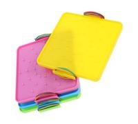 DIYEAH 4 Piezas Tablero Geométrico Educativo Bandas de Goma Geoboard Doble Cara para Actividades Matemáticas Grupo Material Didáctico para Desarrollo de Habilidades y Razonamiento