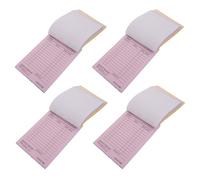 DIYEAH 4 Piezas Talonario de Recibos Autocopiativos para Restaurante y Oficina, Formulario de Pedido Comercial en Papel Blanco, Tamaño 13x9.2 Cm, Registro Portátil sin Carbón