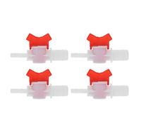 DIYEAH 4 Piezas Válvula de Bola para Riego por Goteo con Diseño Antifugas y Conexión Rápida de Manguera de Plástico para Jardines y Acuarios, Diámetro 20mm