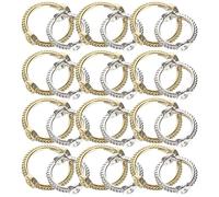 DIYEAH 40 Piezas Marco Redondo de Perlas con Doble Agujero para Joyería Accesorios de Manualidades para Collares y Pulseras de Joyería Brillante