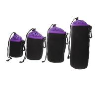DIYEAH 4piezas Bolsa para Lentes de Cámara Fundas Protectoras de Neopreno Cordón Bolsa para Guardar Lentes de Cámara para Exteriores