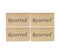 DIYEAH 4piezas Señales de Mesa Reservadas de Acero Inoxidable Forma de Tienda para Decoración de Bodas y Eventos Carteles Estables y Claros para Reservas Restaurantes y Fiestas