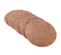 DIYEAH 5 Almohadillas para Nido de Palomas de Fibra Natural Vegetal Esterilla Redonda Protectora de 20 CM de Diámetro y 06-08 CM de Grosor Tapete Transpirable para Anidar Aves