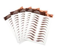 DIYEAH 5 Hojas Pegatinas para Cejas Marrones Impermeables, Aplicación | Kit de Maquillaje para Ojos, Uso en Maquillaje Diario, Acabado de Larga Duración, Color Marrón