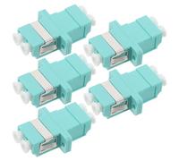 DIYEAH 5 Piezas Adaptador de Fibra Óptica Lc a Lc Dúplex para Interconexión de Fibra en Redes, Compatible y Confiable Carcasa de Plástico para Data Centers