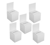 DIYEAH 5 Piezas Caja de y Donaciones Plegable de Diseño Simple y de Caja de Votación Blanca para Reuniones Resistente y Práctica