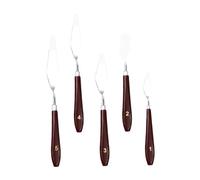 DIYEAH 5 Piezas Raspador Suministros De Arte Al Óleo Paleta Para Mezclar Maquillaje Paleta De Bandeja De Pintura Cinco Espátula Para Mezclar Pintura Paleta De Arte Brown El Plastico