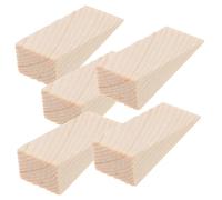 DIYEAH 5 Piezas Tope de Puerta de Madera Triangular Resistente Cuñas Antideslizantes para Suelo de y Oficina Soporte Seguro para Puertas Alfombra Madera Baldosas y Protección contra